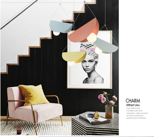 Sleek Metal Pendant Ceiling Light- Simplicity & Style In Living Room Lighting