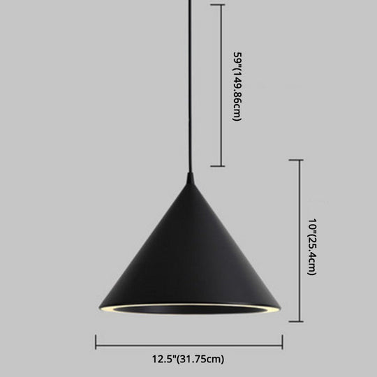 Minimalist Led Conical Pendant Light - Stylish Metal Ceiling Fixture