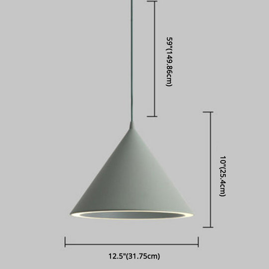 Minimalist Led Conical Pendant Light - Stylish Metal Ceiling Fixture