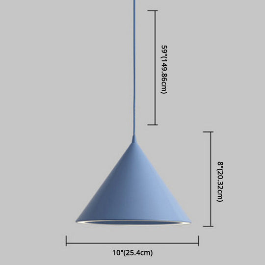 Minimalist Led Conical Pendant Light - Stylish Metal Ceiling Fixture