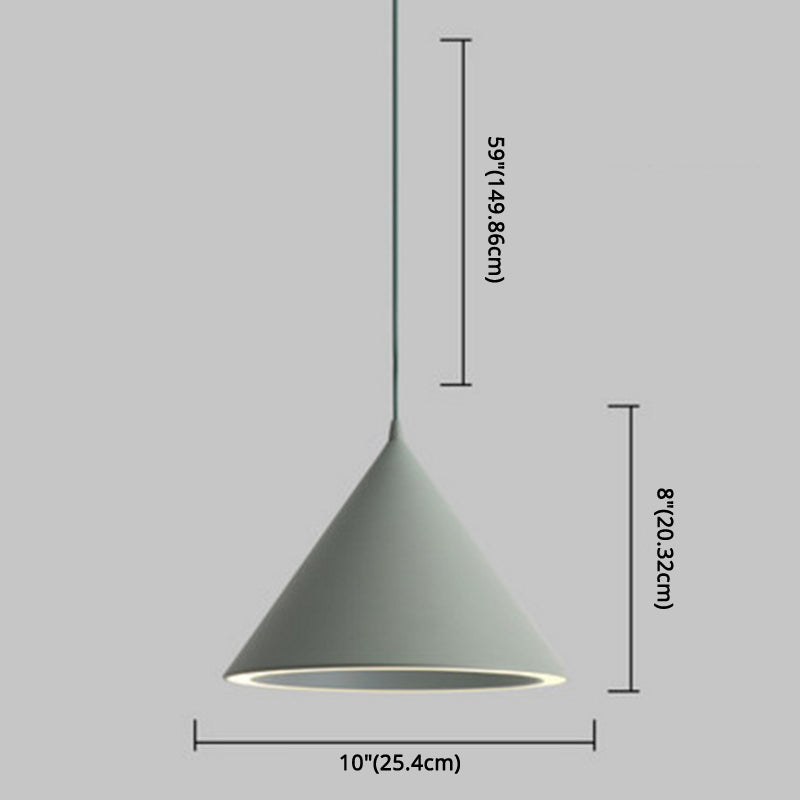 Minimalist Led Conical Pendant Light - Stylish Metal Ceiling Fixture