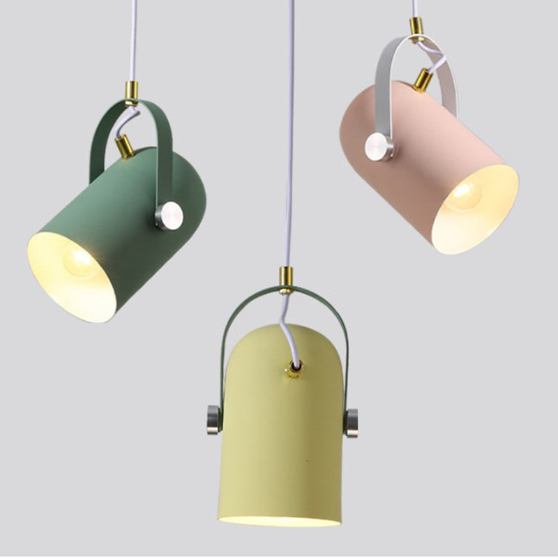 Simplicity Style Metal Pendant Light Kit For Clothes Shop With Handle Hanging Fixture