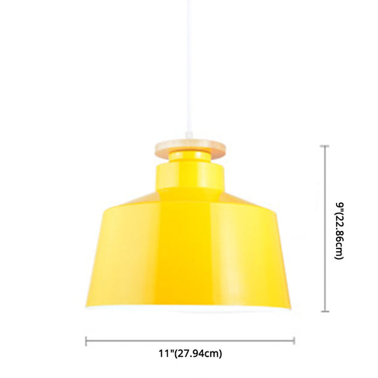 Minimalist Wooden And Metal Pendant Light For Restaurant Ceiling