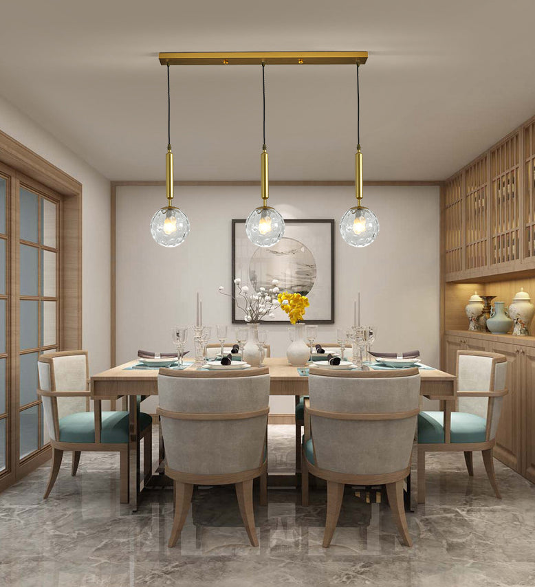 Sleek 3-Light Glass Pendant: Modern Creative Multi-Light Fixture For Clothing Stores