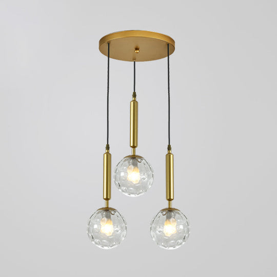 Sleek 3-Light Glass Pendant: Modern Creative Multi-Light Fixture For Clothing Stores