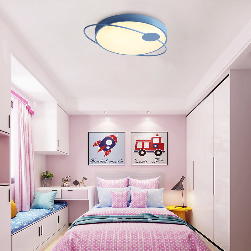 Nordic Style Acrylic Led Flush Ceiling Light Fixture: 18/21.5/25.5 Diameter Round Shape Warm/White