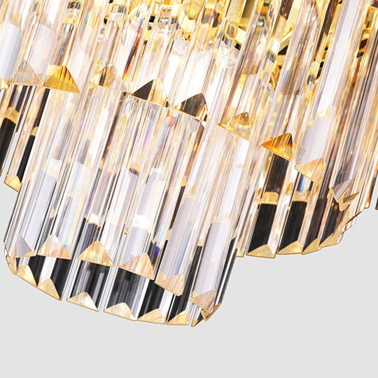 Faceted Crystal Hanging Light Kit - Modern 5/10 Blue Pendant Chandelier