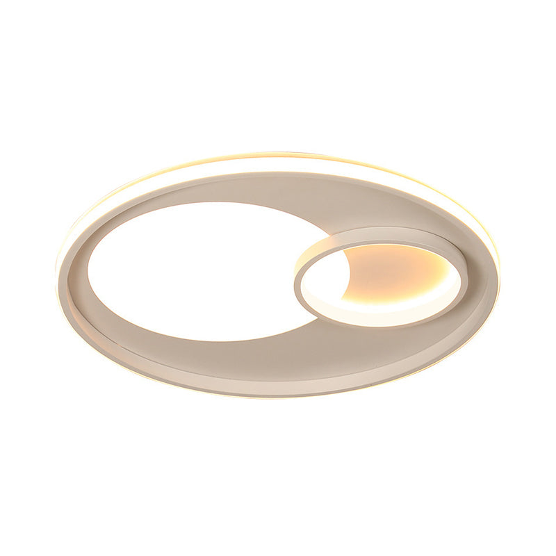 Modernist Led Acrylic Ceiling Light Fixture - 18’/21.5’ Diameter Warm/White Remote Control Dimming