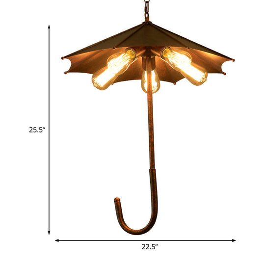 Industrial Metal Ceiling Pendant Chandelier - Rustic 5-Light Hanging Fixture For Restaurants