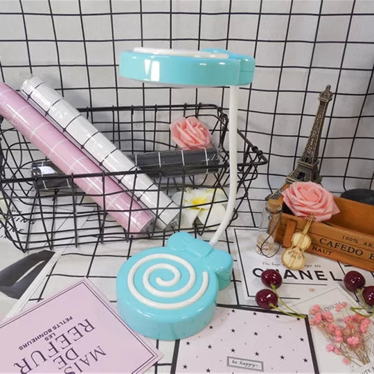 Candy-Styled Study Desk Light With Flexible Gooseneck Perfect For Girls Bedrooms