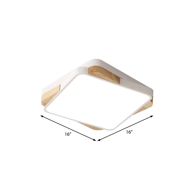 Contemporary Rectangular Acrylic Lighting Fixture - Flush Mount Ceiling Lights For Living Room