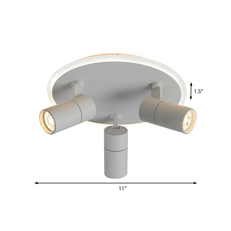 Rotatable Metal 4 - Head Flush Mount Light With Warm/White Lighting - Ideal For Hallway And