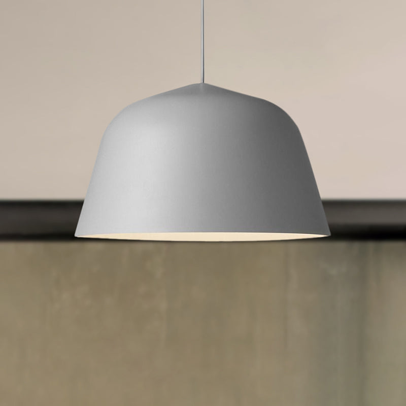 Nordic Style Dome Hanging Shade Ceiling 1 Light Metal Pendant Lamp In Black/Green For Bedroom