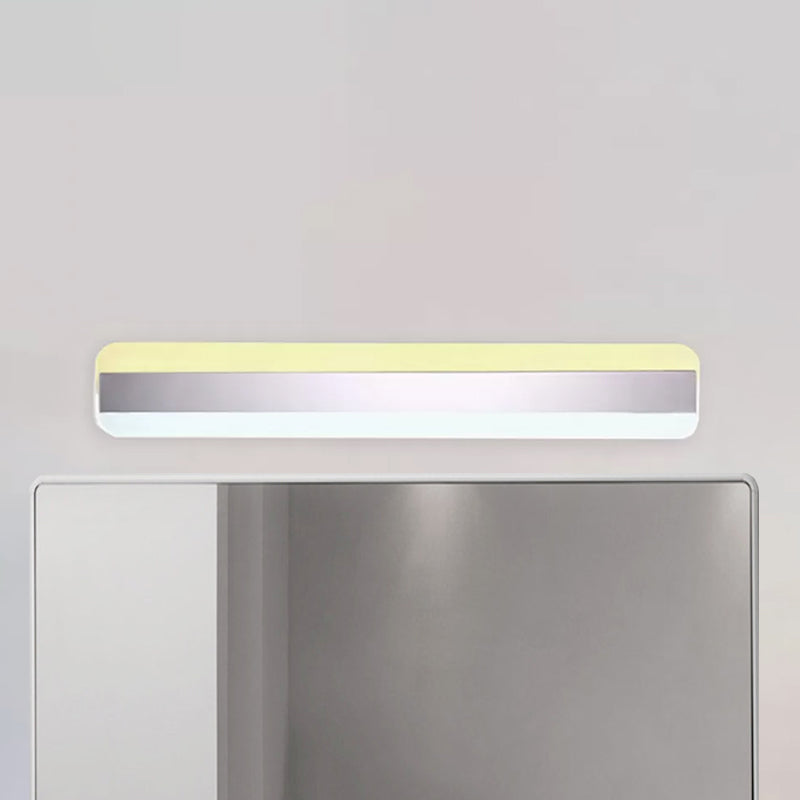 Modern Acrylic Led Bathroom Vanity Mirror Light With Reflector - 31.5/39/47 Wide