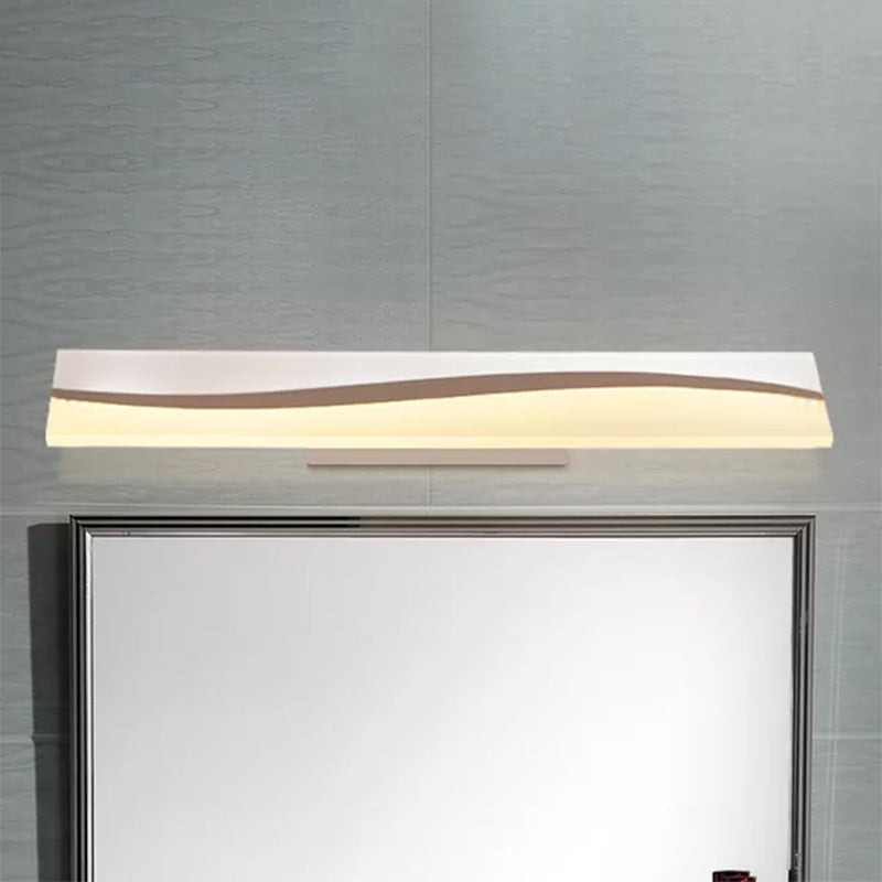 Rectangular Led Vanity Mirror Lamp 16/19.5/23 Wide Water And Fog Resistant In Warm/White