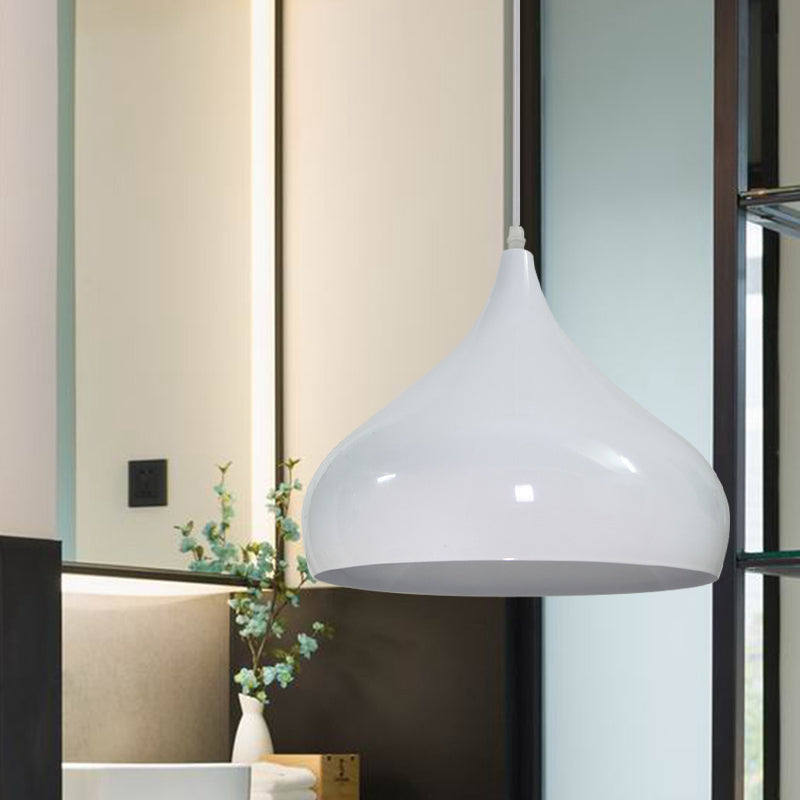 12.5/16.5 Wide Dome Pendant Lighting Modern Iron Hanging Light - 1 Black/White/Red
Note: Although
