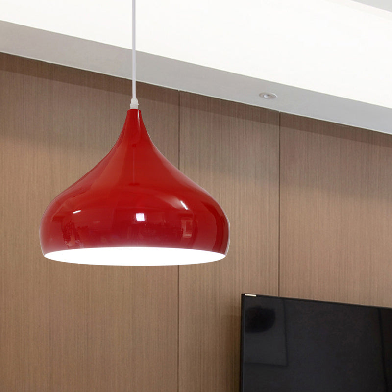 12.5/16.5 Wide Dome Pendant Lighting Modern Iron Hanging Light - 1 Black/White/Red
Note: Although