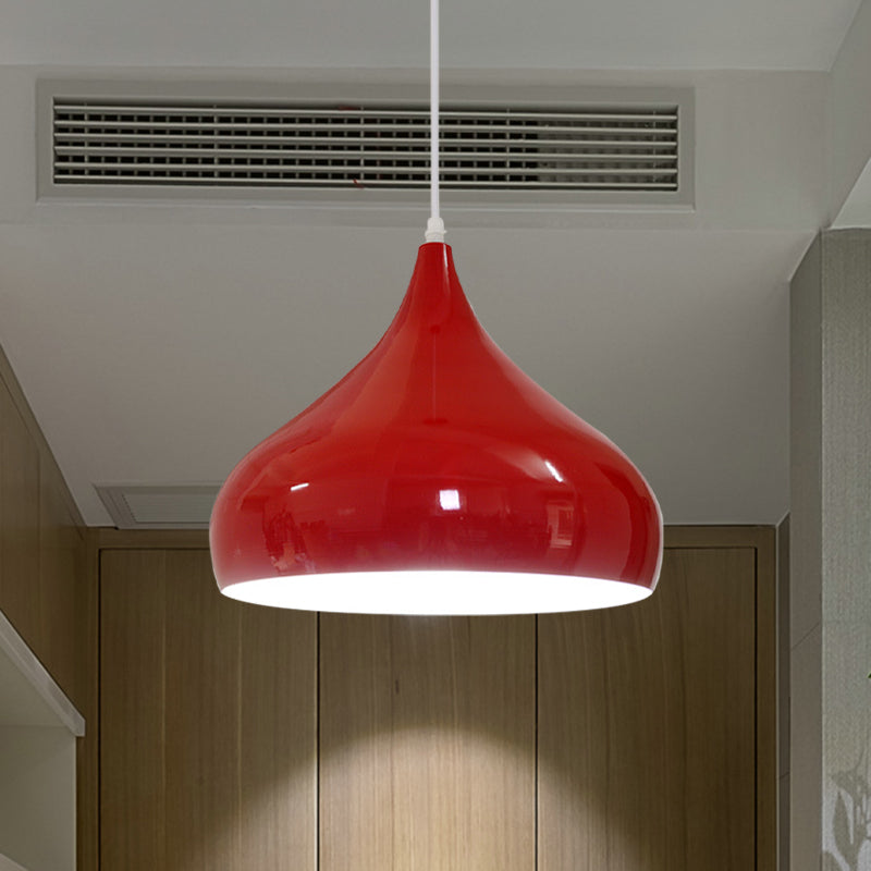 12.5/16.5 Wide Dome Pendant Lighting Modern Iron Hanging Light - 1 Black/White/Red
Note: Although