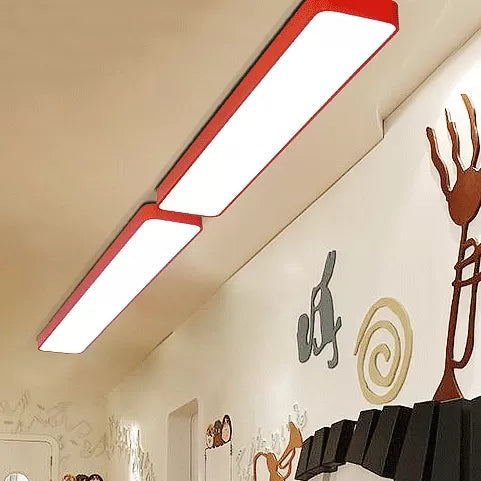 Candy Colored Led Ceiling Lamp For Baby And Kids’ Bedroom - Acrylic Linear Mount