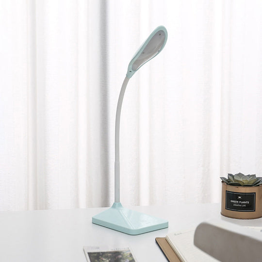 Modern Touch Control Led Desk Lamp - Rechargeable Reading Light In Blue/Pink/White