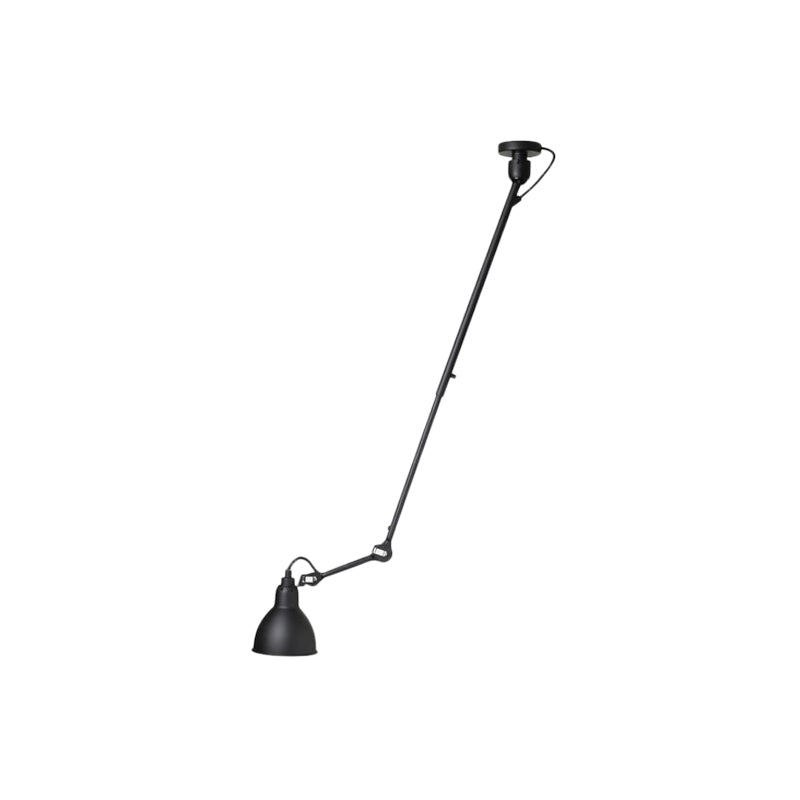 Modern Metallic Dome Pendant Lamp - 1 Bulb Black/Gray Ceiling Light With Articulated Arm For Kitchen