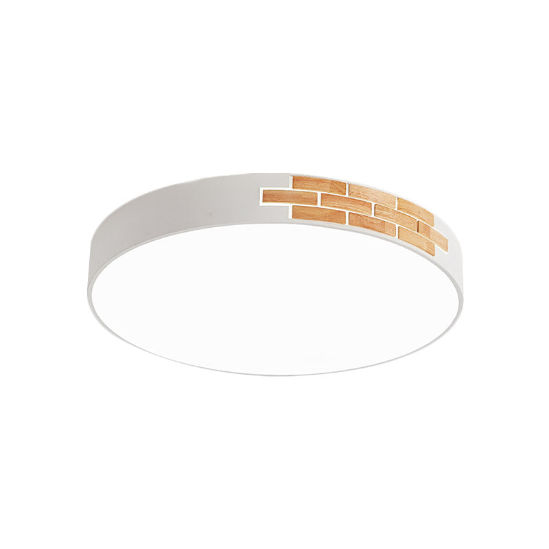 Minimalist Acrylic Led Flush Mount Lamp For Living Room- Gray/White/Pink