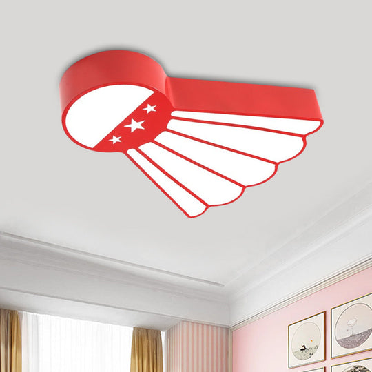 Kindergarten Ceiling Mounted Led Light For Kids’ Badminton Room (Blue/Green/Red) Red