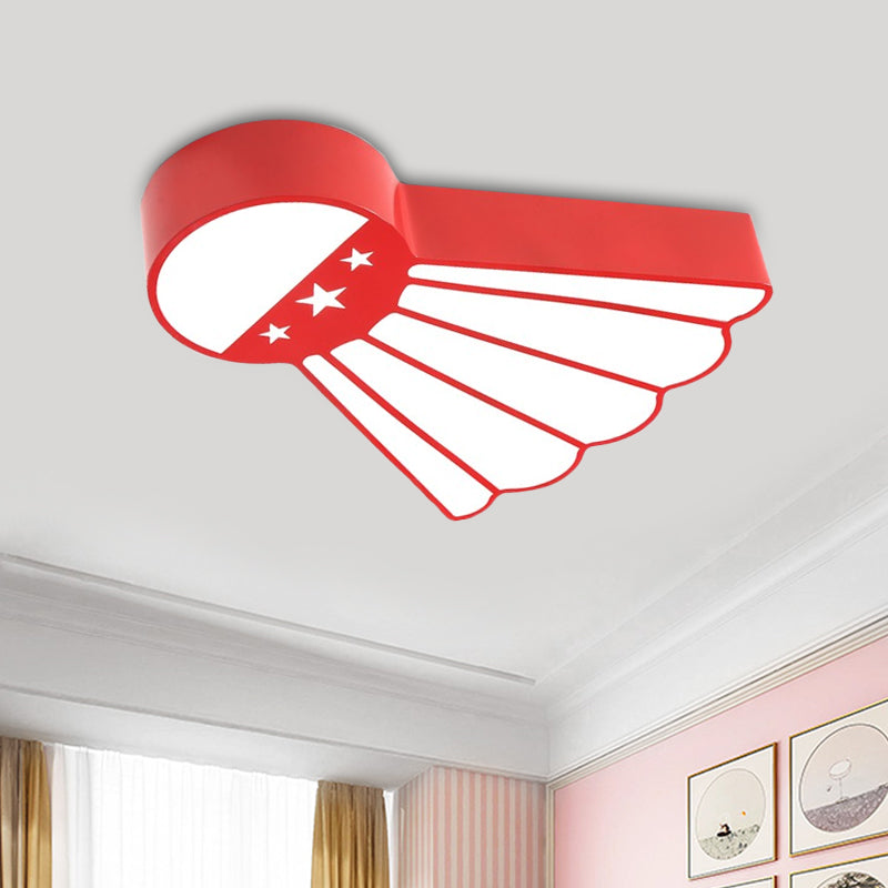 Kindergarten Ceiling Mounted Led Light For Kids Badminton Room (Blue/Green/Red) Red