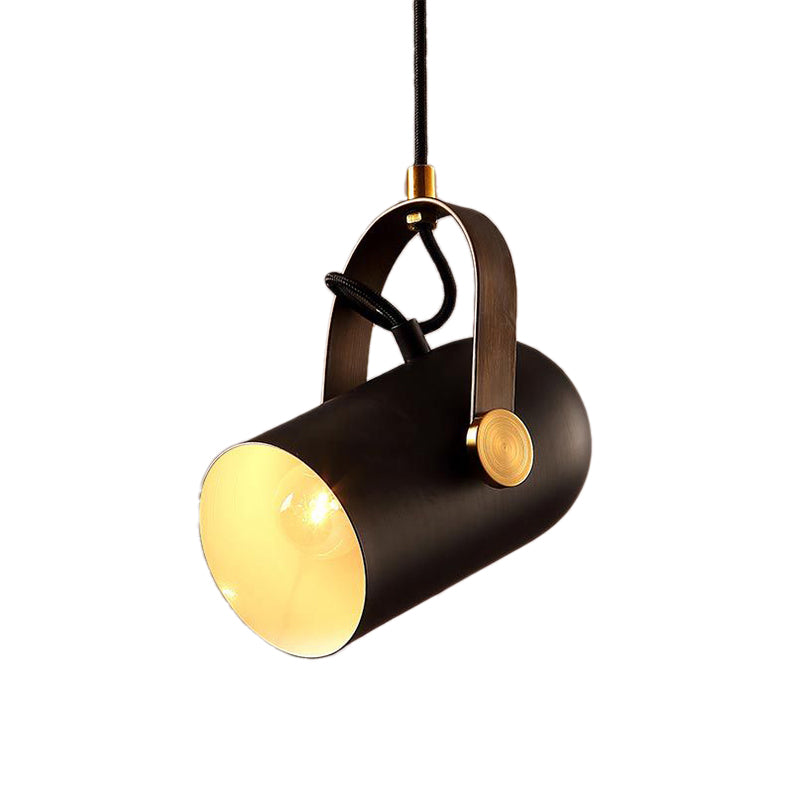 Rotatable Retro Industrial Ceiling Pendant Light With Bell Shade - Ideal For Coffee Shops Black