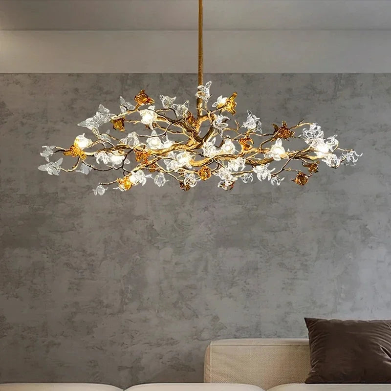 Maravelle Copper Branch Chandelier – Retro Luxury Pendant Light