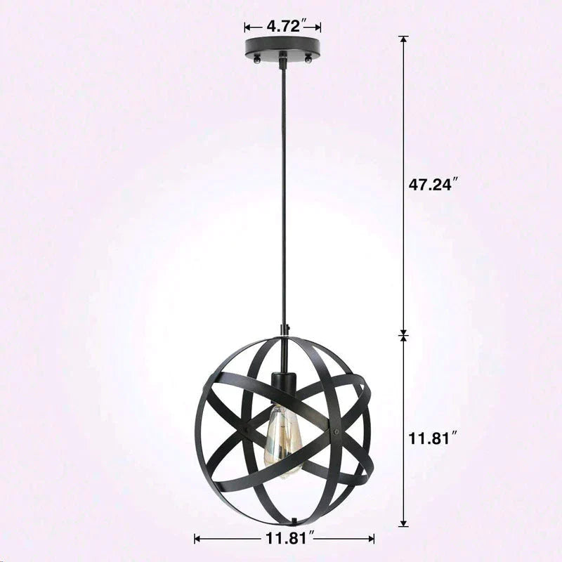 American Chandelier Industry Wind Led Lamps A- Black 30Cm / No Light Source Pendant