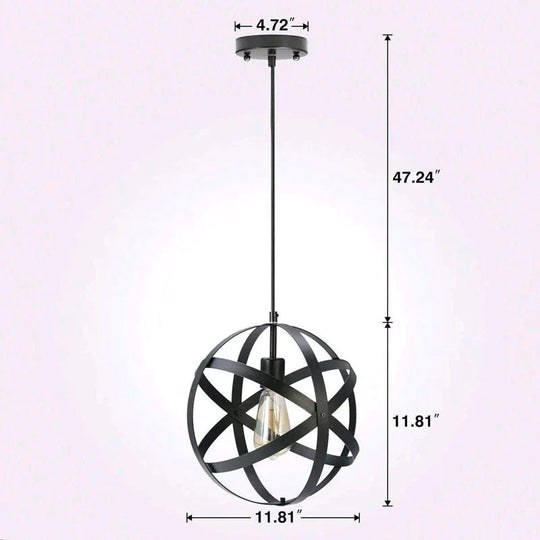 American Chandelier Industry Wind Led Lamps A- Black 30Cm / No Light Source Pendant