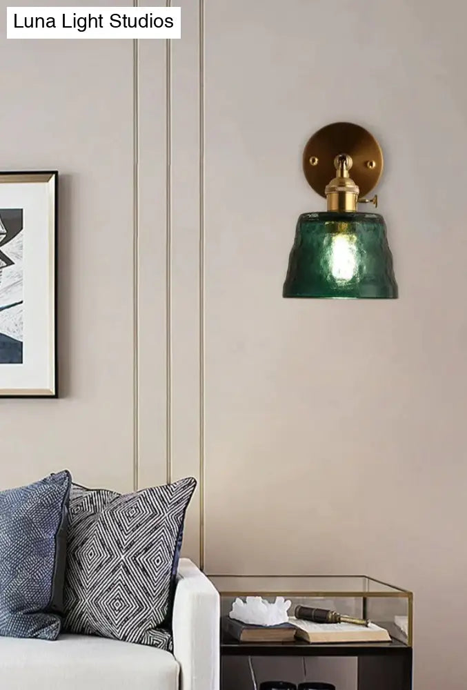 Art Living Room Bedroom Balcony Mirror Bedside Brass Copper Wall Lamp Copper Wall Lamps