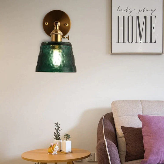 Art Living Room Bedroom Balcony Mirror Bedside Brass Copper Wall Lamp Copper Wall Lamps