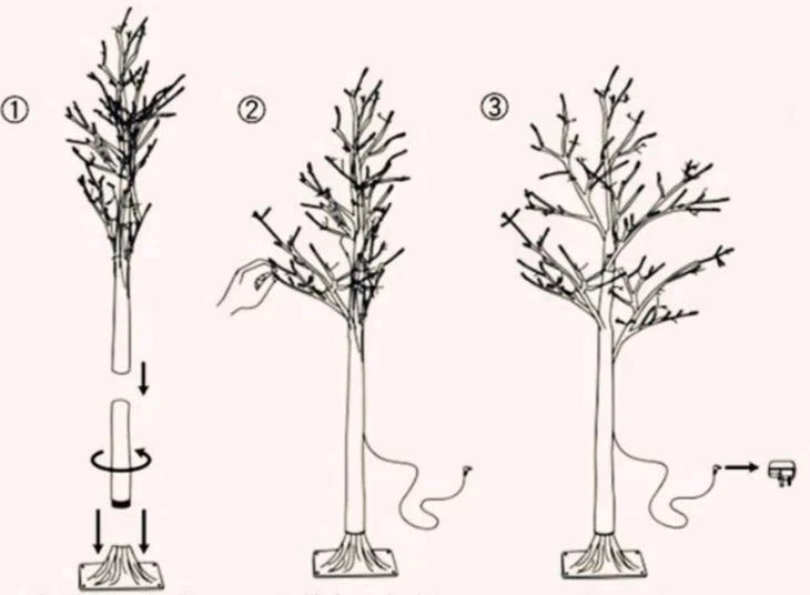 Birch Tree Lights Glow Tree Lights LED Christmas Simulation Tree New Year Lights Floor Lamps