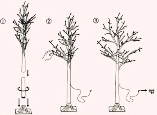 Birch Tree Lights Glow Tree Lights LED Christmas Simulation Tree New Year Lights Floor Lamps