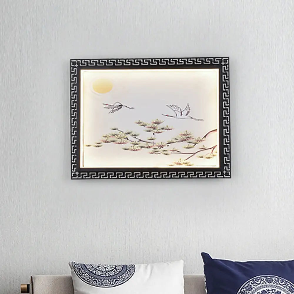 Black Aluminum Led Flush Wall Sconce For Elegant Room Decor