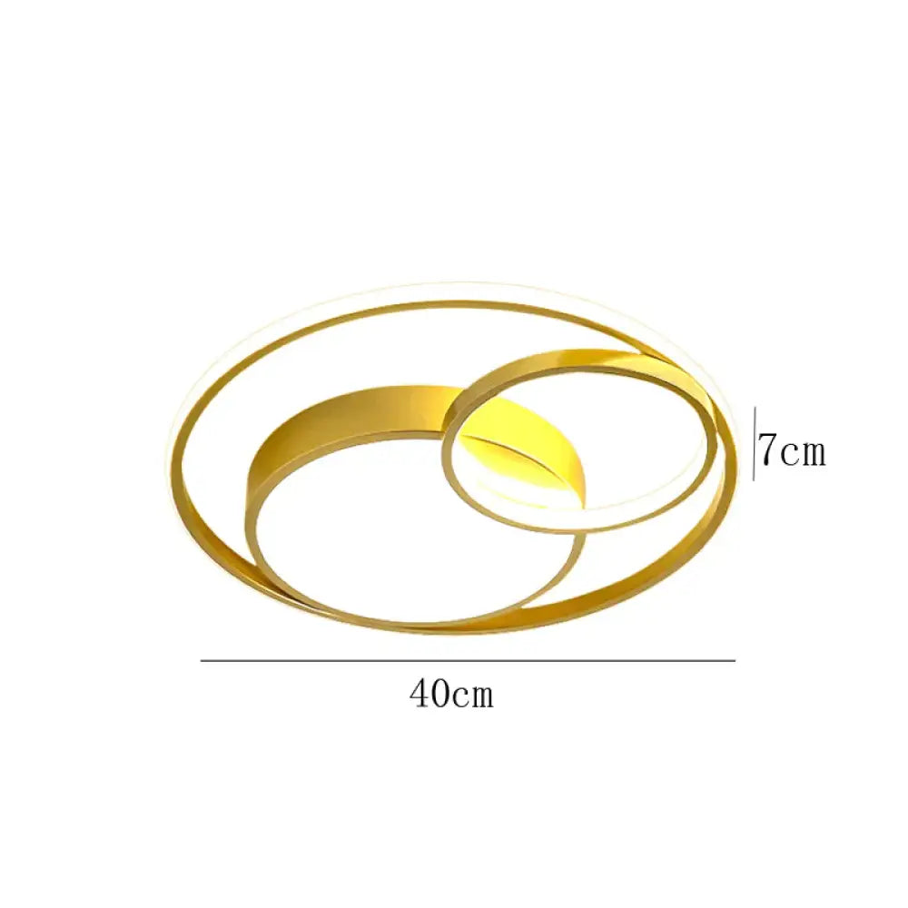 Ceiling Lamp LED Bedroom Lamp Simple Light Luxury Creative Warm Romantic Master Bedroom Lamp Gold / Dia40CM / Warm