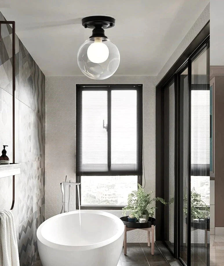 Chana - Plafonnier ampoule en verre minimaliste moderne