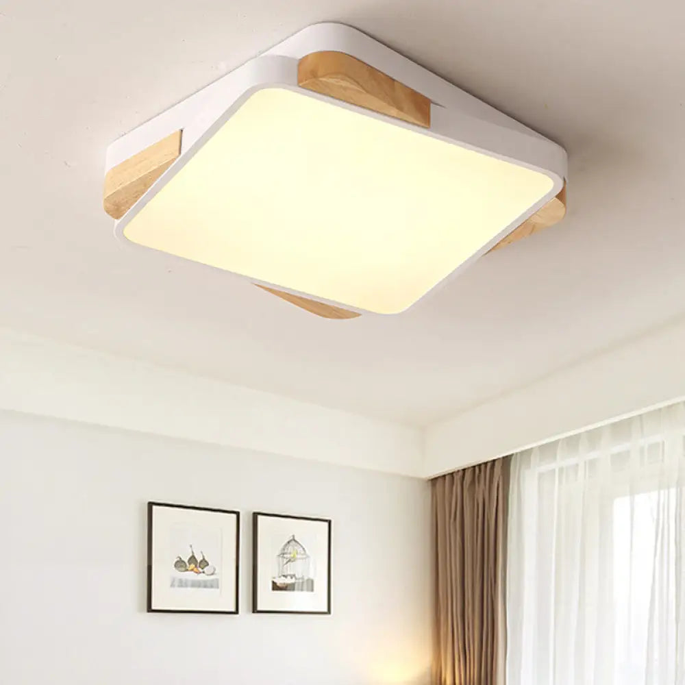 Contemporary Rectangular Acrylic Lighting Fixture - Flush Mount Ceiling Lights For Living Room