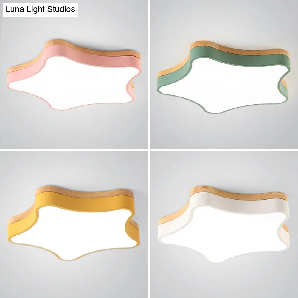 Contemporary Star - Shaped Flush Mount Acrylic Ceiling Light Fixture