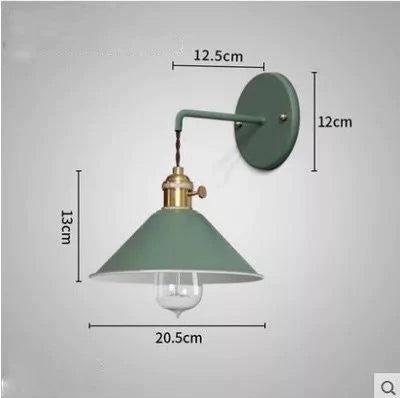 Copper Wall Lamp Nordic Macaron Color Childrens Room Bedside Creative Personality Green Tea / 5 Wled