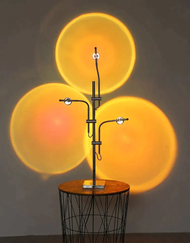 Creative Background Wall Sunset Atmosphere Lamp Floor Warm Light / 3-Heads Table Lamp Lamps