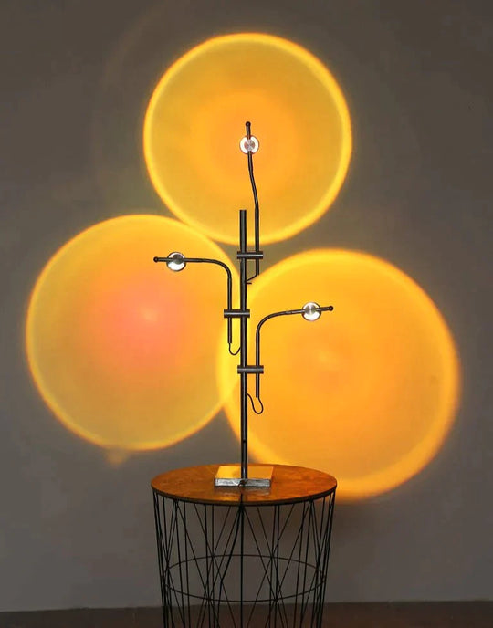 Creative Background Wall Sunset Atmosphere Lamp Floor Warm Light / 3-Heads Table Lamp Lamps