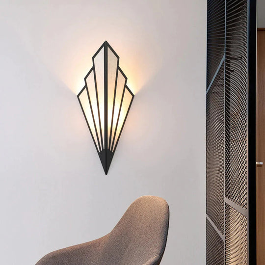 Applique murale moderne en forme de diamant pour chambre à coucher, salle à manger