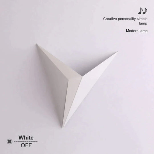 Diamond Shape Modern Wall Light Sconce For Bedroom Dining Room White / Warm Light
