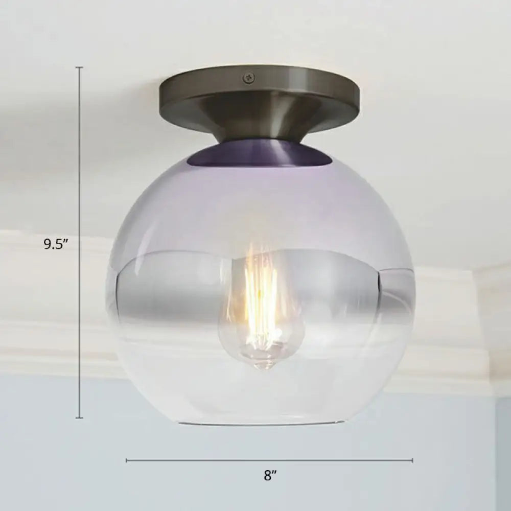 Geometric Glass Flushmount Light - Sleek And Simple Ceiling Fixture For Balcony More Black / D