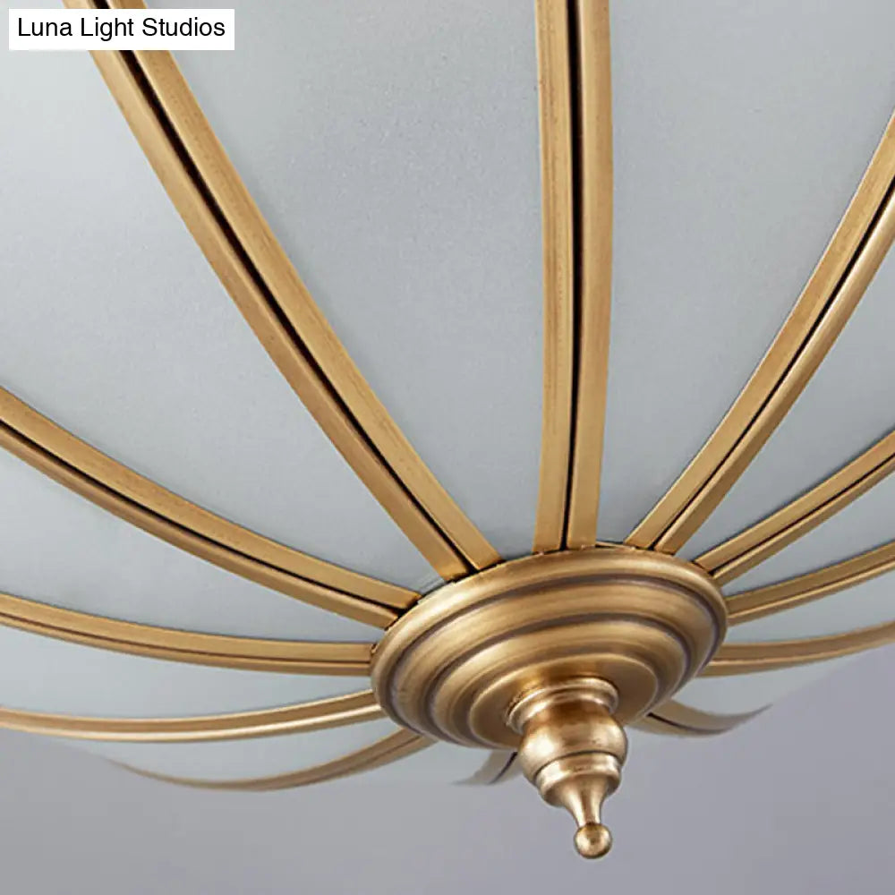 Gold Teardrop Chandelier Pendant Light With Sandblasted Glass - 3 Lights For Dining Room