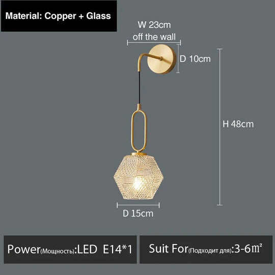 Haleh - Applique murale LED de luxe postmoderne nordique