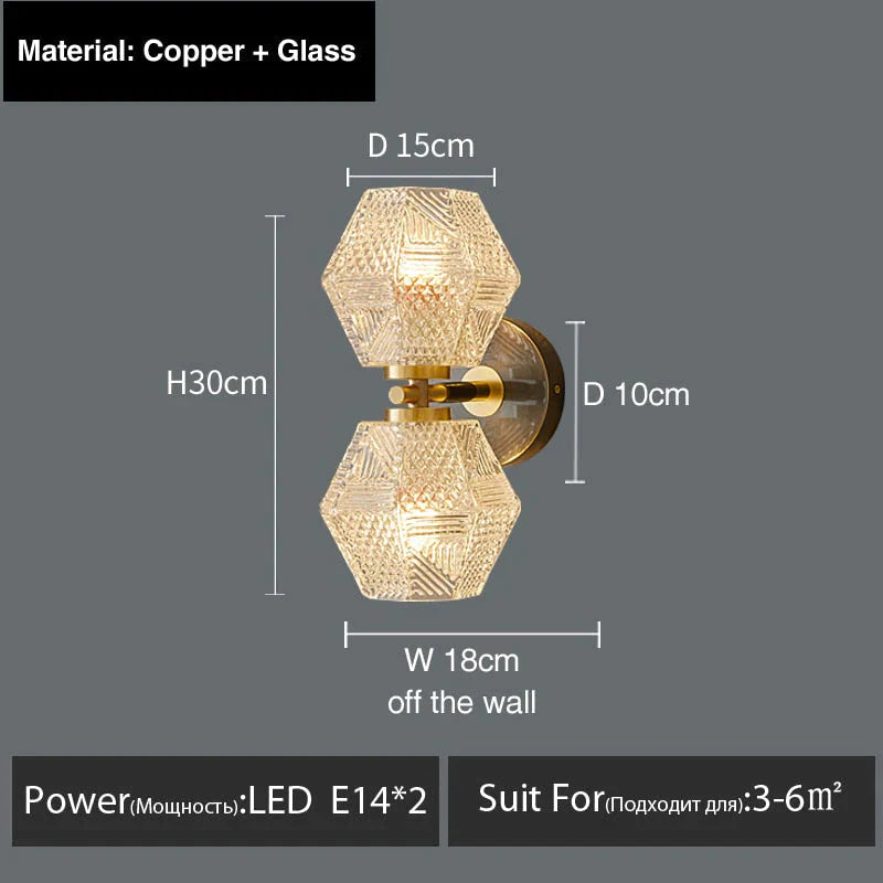 Haleh - Applique murale LED de luxe postmoderne nordique